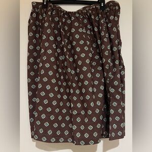 Brown Patterned Skirt